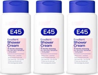 3 X E45 Emollient Shower Cream 200ML