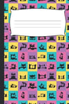 Black Cats Pop Art Journal Lined Journal with Cute Funny Cat Faces | Includes...