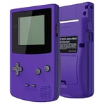 eXtremeRate Coque de Remplacement avec Boutons pour Gameboy Color GBC, Compatible avec GBC OSD IPS & Regular IPS & Standard LCD, Console et Écran IPS Non Incluse-Violet