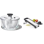 OXO Good Grips Glass Salad Spinner & Good Grips Chef's Mandoline 2.0, Grey, 10.66 x 41.91 x 18.16 cm