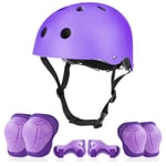 Flintronic Casque Vélo Enfant, Casque Vélo Enfant Set 3-13 Ans, Casque Enfant Vélo, Casque de Vélo Coudières Genouillère Protège-Poignets pour Cyclisme Roller Skate Scooter