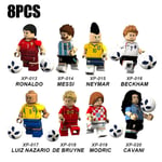 8st fotbollsspelare Super Star Series Mini Block Building Toy