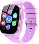 4g Montre Connectée Enfant - Smartwatch Telephone Fille Garçon Avec Appel Sos Jeux Podometre Appareil Photo Musique Reveil Livres Audio, Smart Watch Intelligente Pour Enfants 3-12 Ans (Violet)