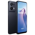 OPPO Reno8 5G Dual SIM Smartphone - 8GB+256GB- Shimmer Black 6.4  FHD Display - 90Hz Refresh Rate - Ultra Night Video - MediaTek Dimensity 1300 - 80W SuperVOOC Charging Compatible - 2 Years Warranty