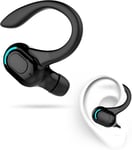 Oreillette Bluetooth sans Fil V5.2 avec Micro intégré,Tour d'oreille 360°,20h de Lecture,écouteur Mono pour iPhone,Android,PC Batterie 70 mAh(Q18)