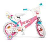 Toimsa Peppa Pig Bike Pink 14" Childrens Girls Bicycle Removable Stabilisers