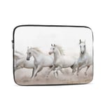 Laptop Case,10-17 Inch Laptop Sleeve Case Protective Bag,Notebook Carrying Case Handbag for MacBook Pro Dell Lenovo HP Asus Acer Samsung Sony Chromebook Computer,Beautiful White Horses Running 15 inch