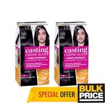 L'Oreal Casting Creme Gloss 100 Black Hair Color 2-Pack