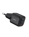 AUKEY Omnia II Mini Hurtiglader USB-C, PD, 30W - Svart