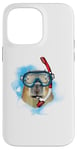 Coque pour iPhone 14 Pro Max Wild animal Rodents Scuba diving mask and with tube Capybara