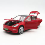 1:32 Tesla Model 3 Legering Gjuten Modellbil - Perfekt Gules