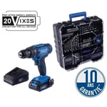 Perceuse Visseuse sans fil 20V IXES + 1 batterie 2 Ah. chargeur. coffret comprenant 74 accessoires - C-DTB74/1-X