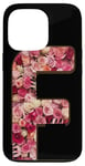 Coque pour iPhone 13 Pro F Floral Roses Monogramme Personnalisé