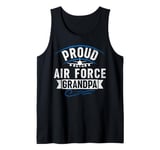 Proud Air Force Grandpa Veteran Airman Pilot Soldier Serving Tank Top