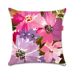 WEIANG Cushion Cover Double-sided Flowers Pink Painting Pillow Case For Home Sofa 45x45cm(18x18inch)