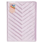 Cream Soda Purple Quilted A4 Notebook Ruled Paper Ribbon Page Marker