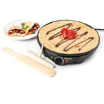 Electric Crepe Maker Progress Non Stick Quick Compact Pancake with Spreader