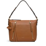 Radley Brown Shoulder Bag Leather Medium Handbag Top Zip Satchel Fountain Road