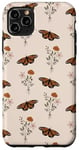 Coque pour iPhone 11 Pro Max Bouquet de fleurs sauvages vintage motif floral beige