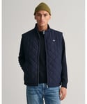 Gant Mens Quilted Windcheater Vest - Blue - Size 4XL