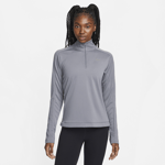 Nike Women's 1/4-zip Sweatshirt Dri-fit Pacer Juoksuvaatteet SMOKE GREY