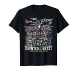 Retro Funny Welcome To The Haunted Library Bookish Halloween T-Shirt