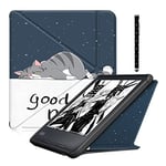 Acelive Étui Housse Coque pour Kobo Libra 2 (7 Pouces) eBook avec Support et Sommeil/Réveil Automatique