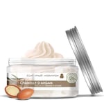 Maroc Argan Chantilly Karité-Argan - Masque Super Hydratant Cheveux et Peau - Parfait pour Cheveux Crépus, Afros, Ternes ou Secs - Composition naturelle enrichie à l'huile d'Argan