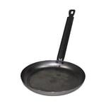 MAX Iron Frying Pan with Handle Small Grey Camping Campfire Bushcraft Cooking