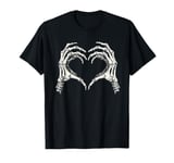 Skeleton Hands Heart Shape Gothic Halloween Creepy T-Shirt