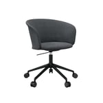 HEM - Kendo Swivel Chair 5-star Castors - Graphite/Black - Graphite - Grå - Kontorsstolar - Metall/Trä/Skum/Plast/Ull