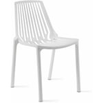 Chaise de jardin ajourée en plastique blanc - Blanc