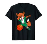 Dabbing Fox Nigeria Basketball Fans Jersey Nigerian Flag T-Shirt