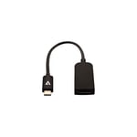 V7 Adaptateur USB-C (m) vers HDMI® (h) Noir Fin - Adaptateurs de câble vidéo (USB C, HDMI Type A (Standard), Femelle, Mâle, 3840 x 2160, 60 Hz)