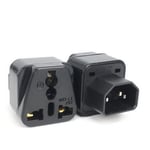 Adaptateur de prise de voyage universel,prise AU KR,prise de convertisseur,américain,britannique,européen,États-Unis,Israël,Inde,Brésil - Type IEC320 plug-Black