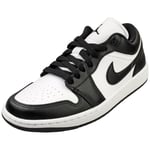 Nike Air Jordan 1 Low Womens Fashion Trainers in White Black - 8.5 UK