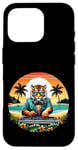 iPhone 16 Pro Funny Tiger Dj Headphones Graphic for Men Women Kids Case