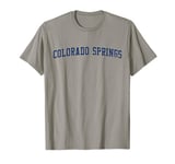 Colorado Springs CO Little London Throwback Blue Grunge T-Shirt