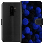 Samsung Galaxy S9+ Svart Plånboksfodral Blå Sockerbitar