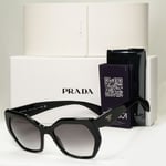 Prada Hexagon Sunglasses Black Grey Gradient Square PR16RS SPR 16R 1AB-0A7