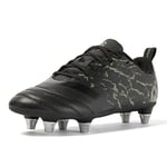 Canterbury of New Zealand Stampede Team Soft Ground Chaussures de Rugby, Noir Gravity Gris, 37.5 EU