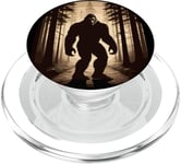 Bigfoot Moon Lite Graphic Forest! Cool Sasquatch PopSockets PopGrip for MagSafe