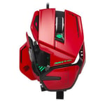 Mad Catz R.A.T 8+ Wired Optical Gaming Mouse - 20K DPI Customizable 11 buttons, Weight and Size Red MR06DCINRD000-0