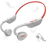 ANCwear Casque Open Ear, Casque Sport Bluetooth 5.3 avec Mic, Casque Bluetooth sans Fil 27 g utralleicht, 8H Plus Longue Batterie IPX5 imperméable pour Le Jogging, Le vélo (Gris)