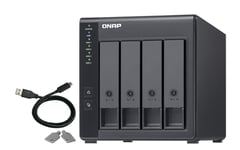 QNAP TR-004 storage drive enclosure HDD/SSD enclosure Black 2.5/3.5"