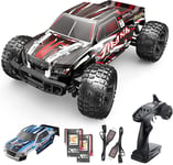 High Speed RC Car 1:10 Scale 25 MPH 4WD Off Road Monster Truck with 2 Batteries