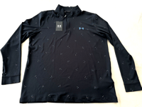 Under Armour Playoff printed 1/4 Zip Large Black / Lime / Blue - Ex display