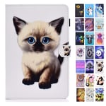 Rose-Otter for Kindle Fire 7 (2019) (2017) (2015) Case PU Leather Wallet Flip Case Card Holder Kickstand Shockproof Bumper Cover with Pattern Cute Cat