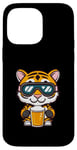 Coque pour iPhone 14 Pro Max Ski Tiger avec bière | Apres Ski Comic