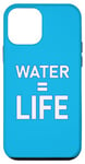 Coque pour iPhone 12 mini Water = Life Eau = vie, l'eau c'est la vie, l'eau est la vie